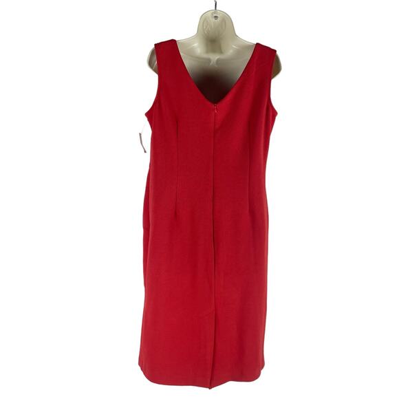 NEW Maya Brook Jewel Dress Jacket 2pcs Set Artsy Red Rhinestone Size 8 - Picture 6 of 14